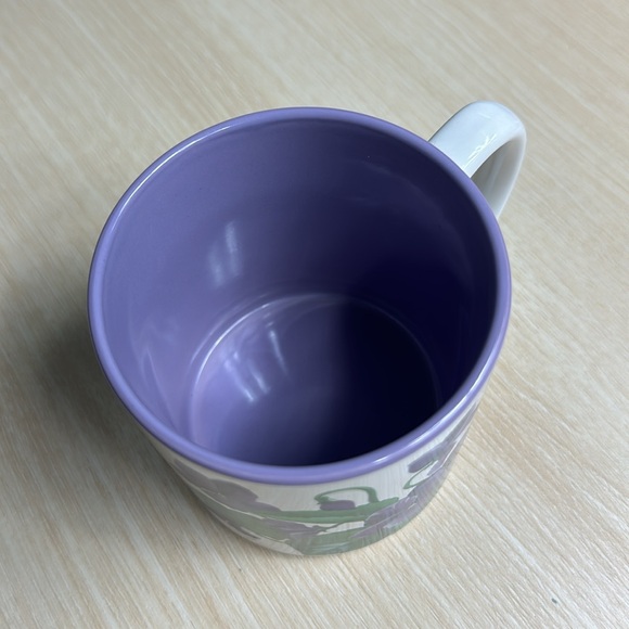 Vintage Jane Bowen Coffee Mug Violet Flowers 1991, Violet inside - Picture 4 of 4